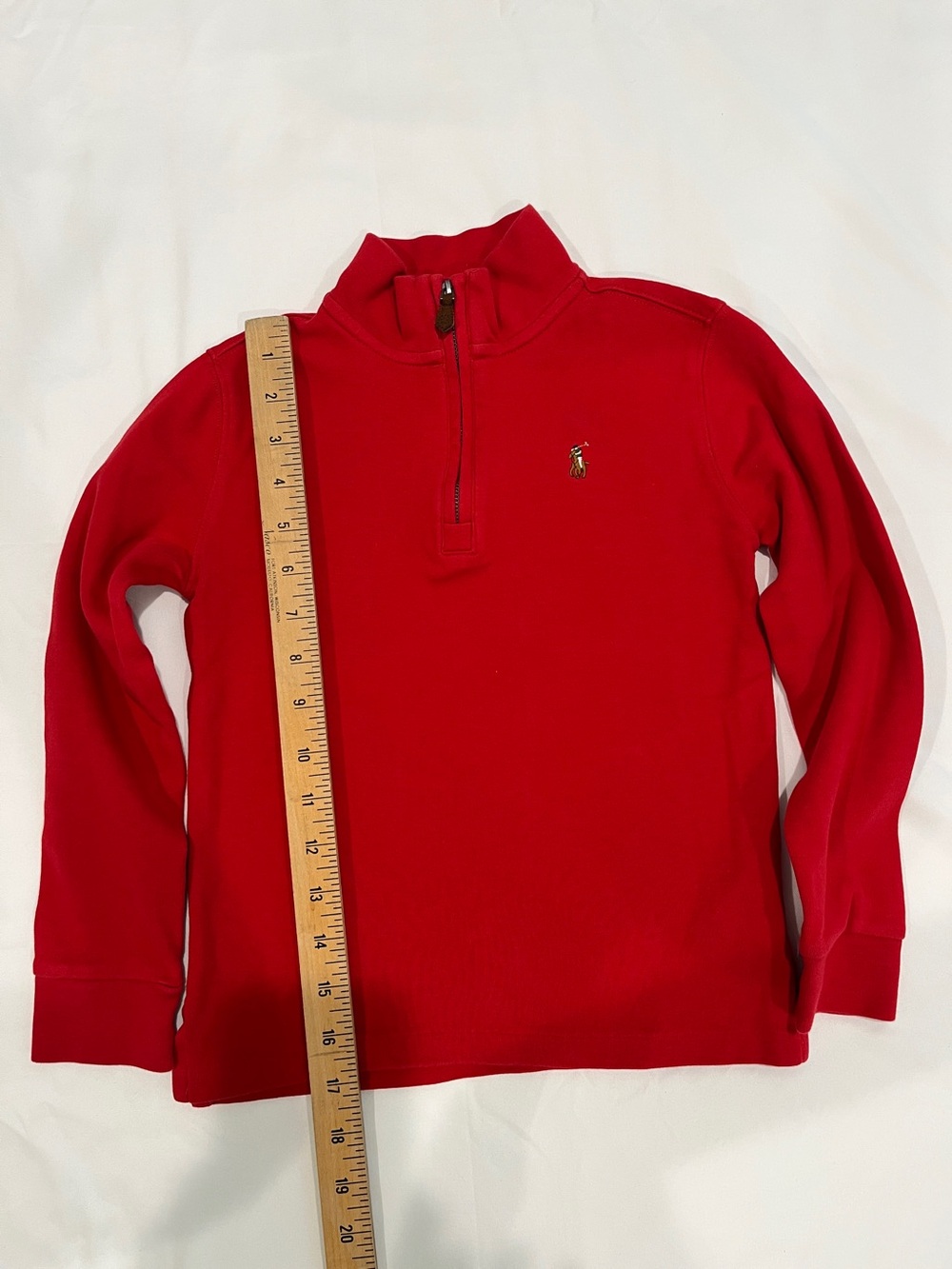 BOYS Ralph Lauren Red Half-Zip Sweater with Polo Logo